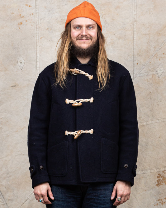 Second Hand Buzz Rickson's Short Wool Duffle Coat Navy