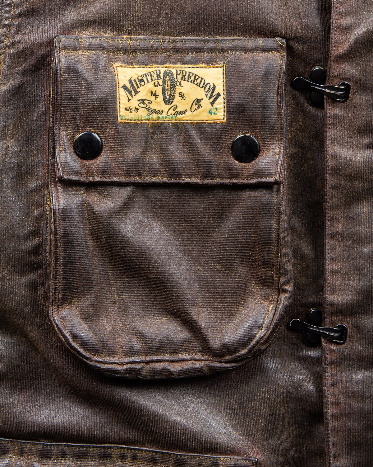 Second Hand Mister Freedom Mulholland Drizzle King Jacket Brown Duck Waxed