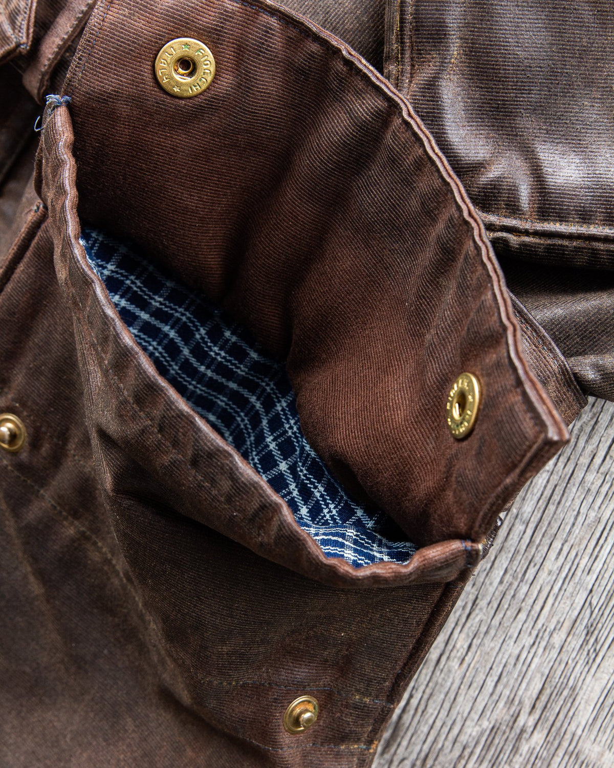 Second Hand Mister Freedom Mulholland Drizzle King Jacket Brown Duck Waxed