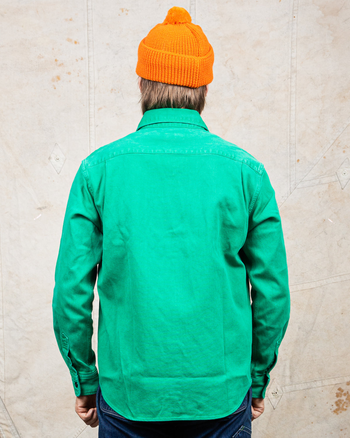 Sugar Cane & Co. Heavy Pique Shirt Pigment Dyed Green
