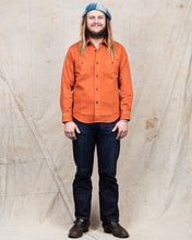Sugar Cane & Co. Heavy Pique Shirt Pigment Dyed Orange