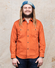 Sugar Cane & Co. Heavy Pique Shirt Pigment Dyed Orange