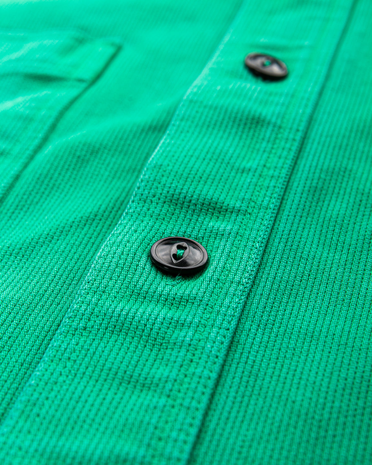 Sugar Cane & Co. Heavy Pique Shirt Pigment Dyed Green