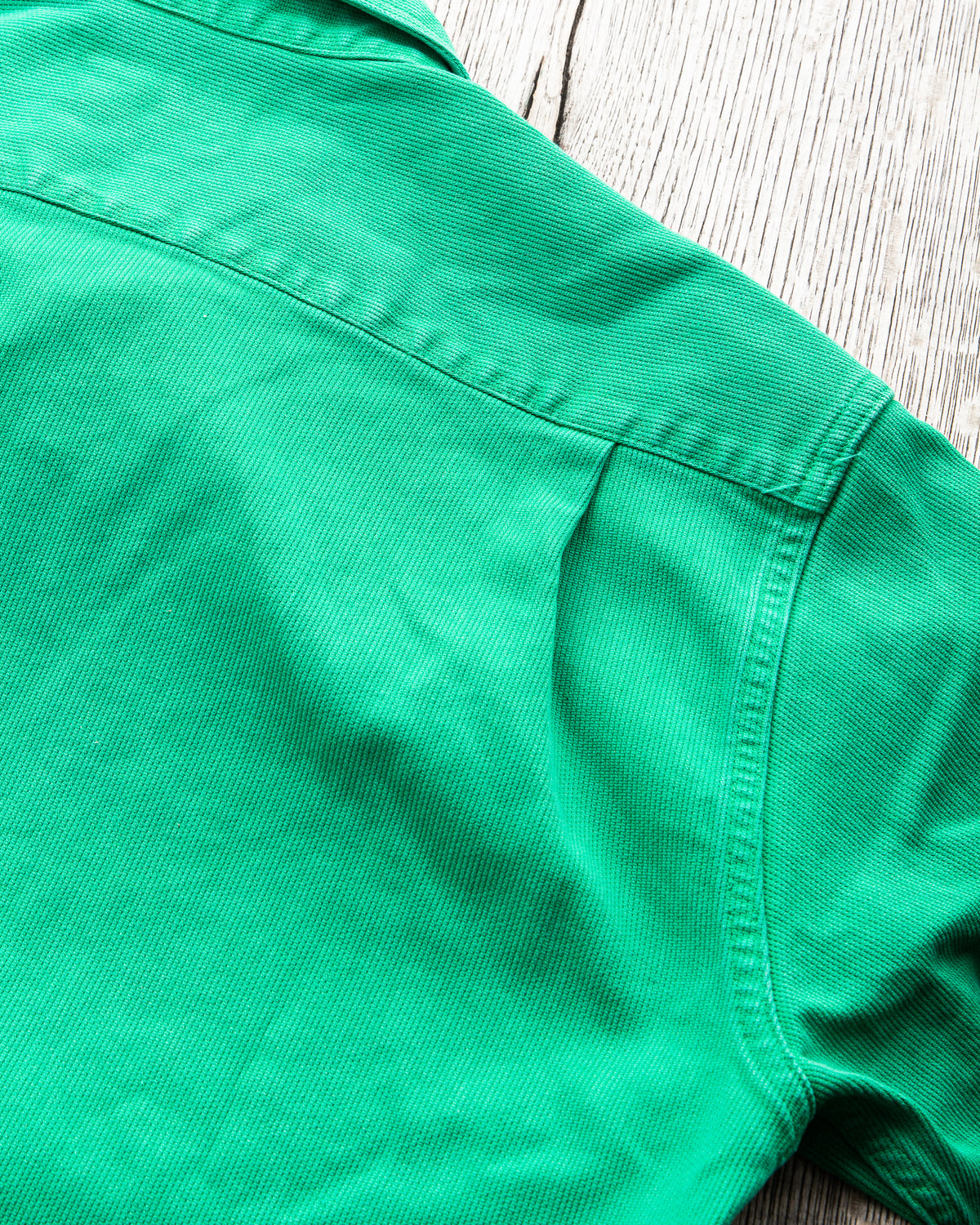 Sugar Cane & Co. Heavy Pique Shirt Pigment Dyed Green
