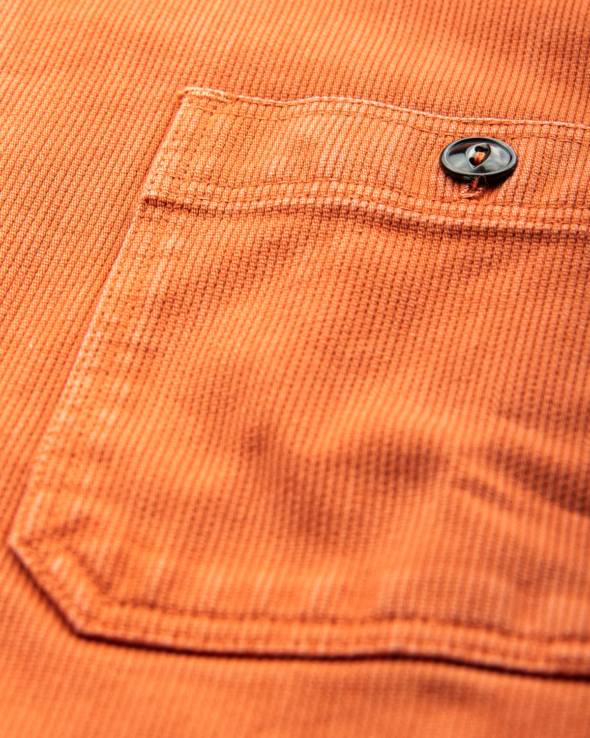 Sugar Cane & Co. Heavy Pique Shirt Pigment Dyed Orange