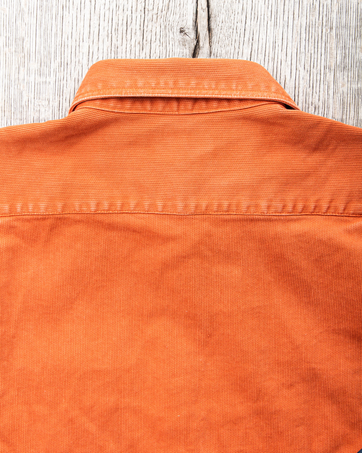 Sugar Cane & Co. Heavy Pique Shirt Pigment Dyed Orange