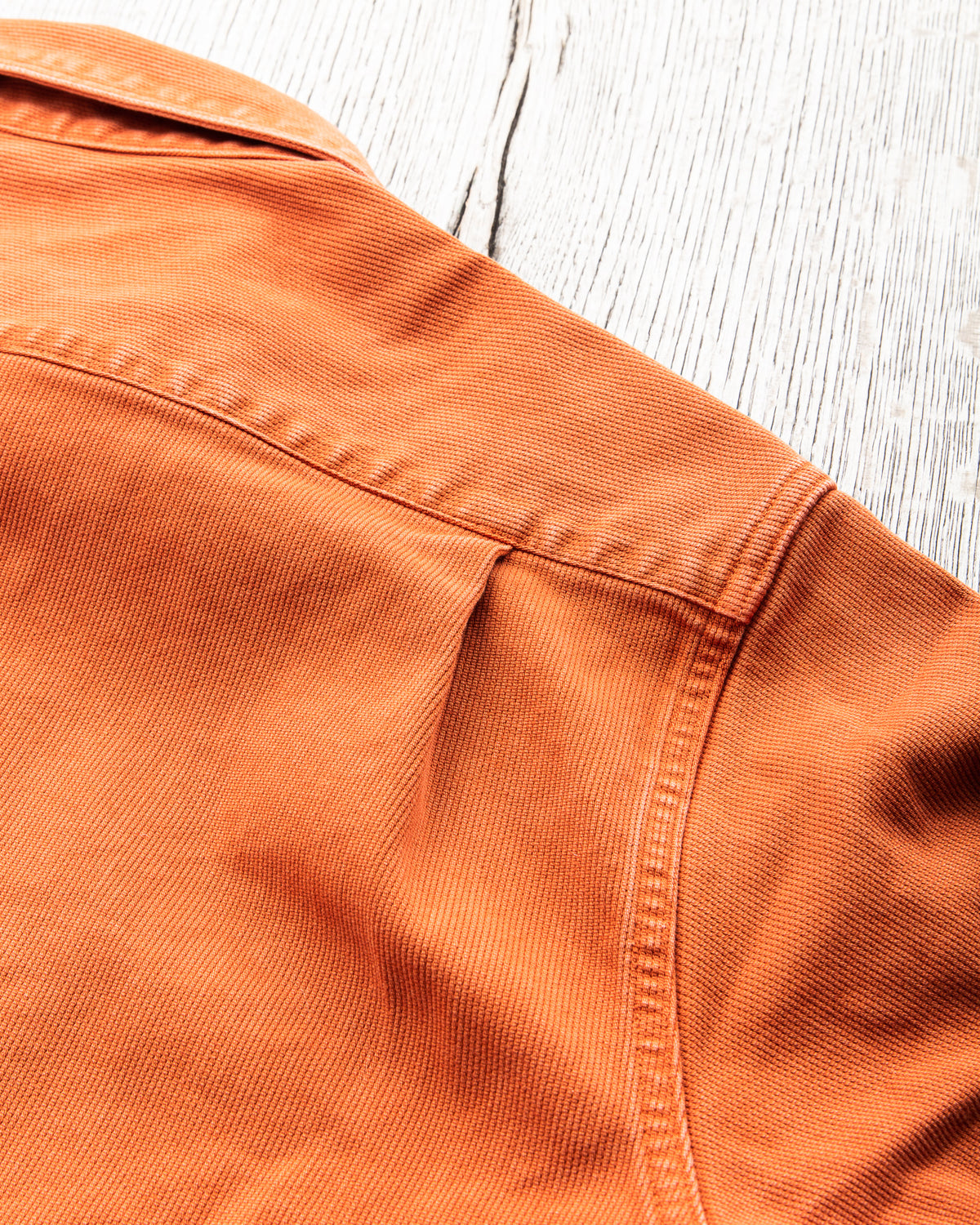 Sugar Cane & Co. Heavy Pique Shirt Pigment Dyed Orange