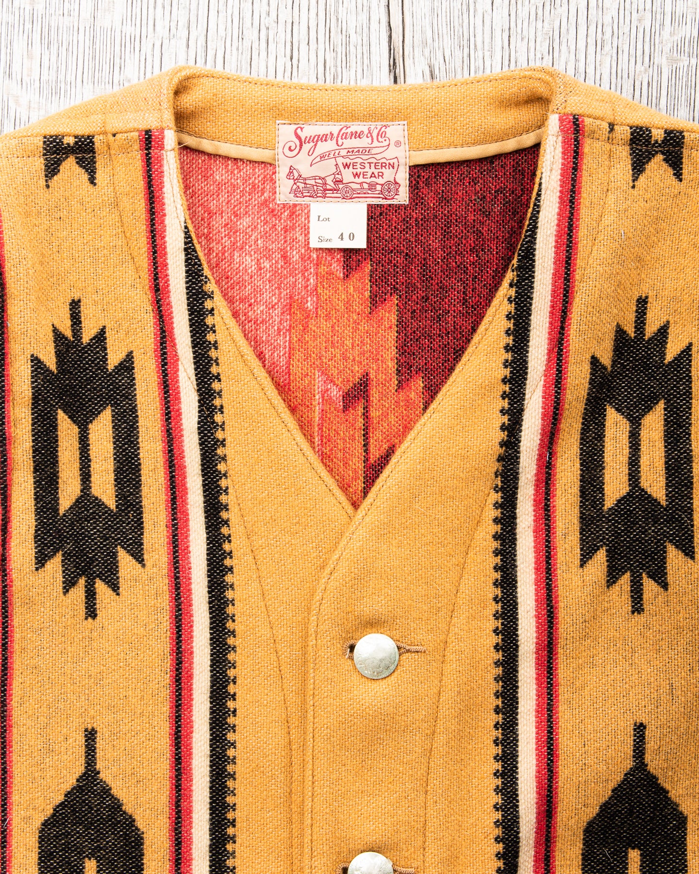 Sugar Cane & Co SC14993 Wool Blanket Vest – Second Sunrise