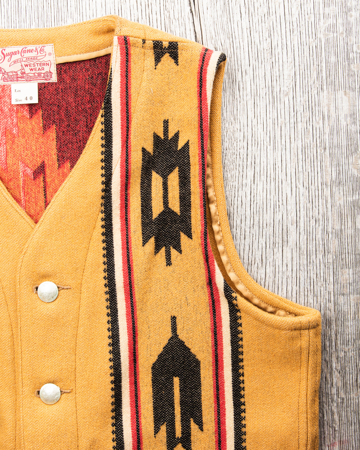 Sugar Cane & Co SC14993 Wool Blanket Vest