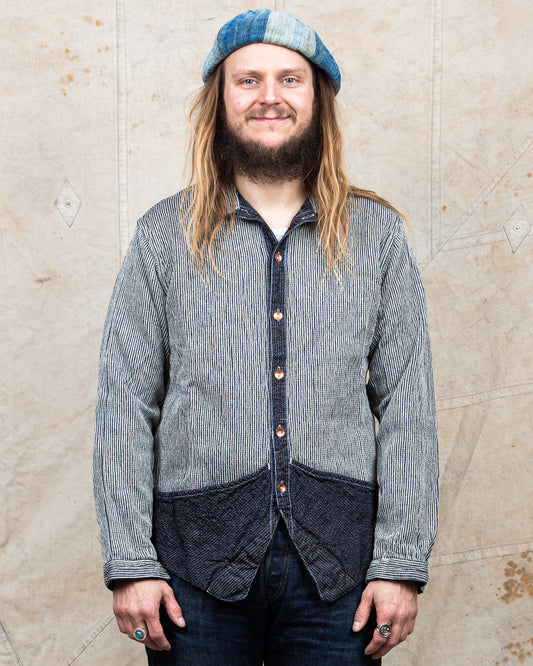 Tender Type 461 Baste Shirt Chain Cord Indigo Rinsed Wash