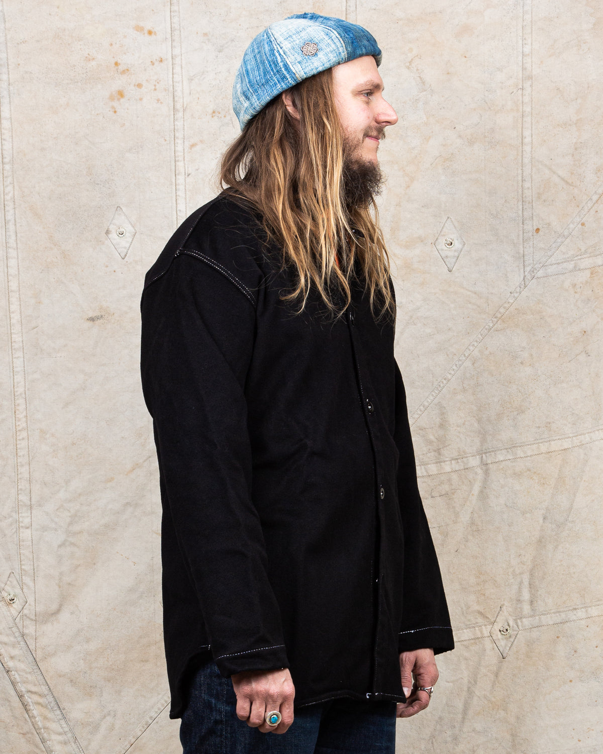 Tender Weaver's Stock Tail Shirt Black Wool