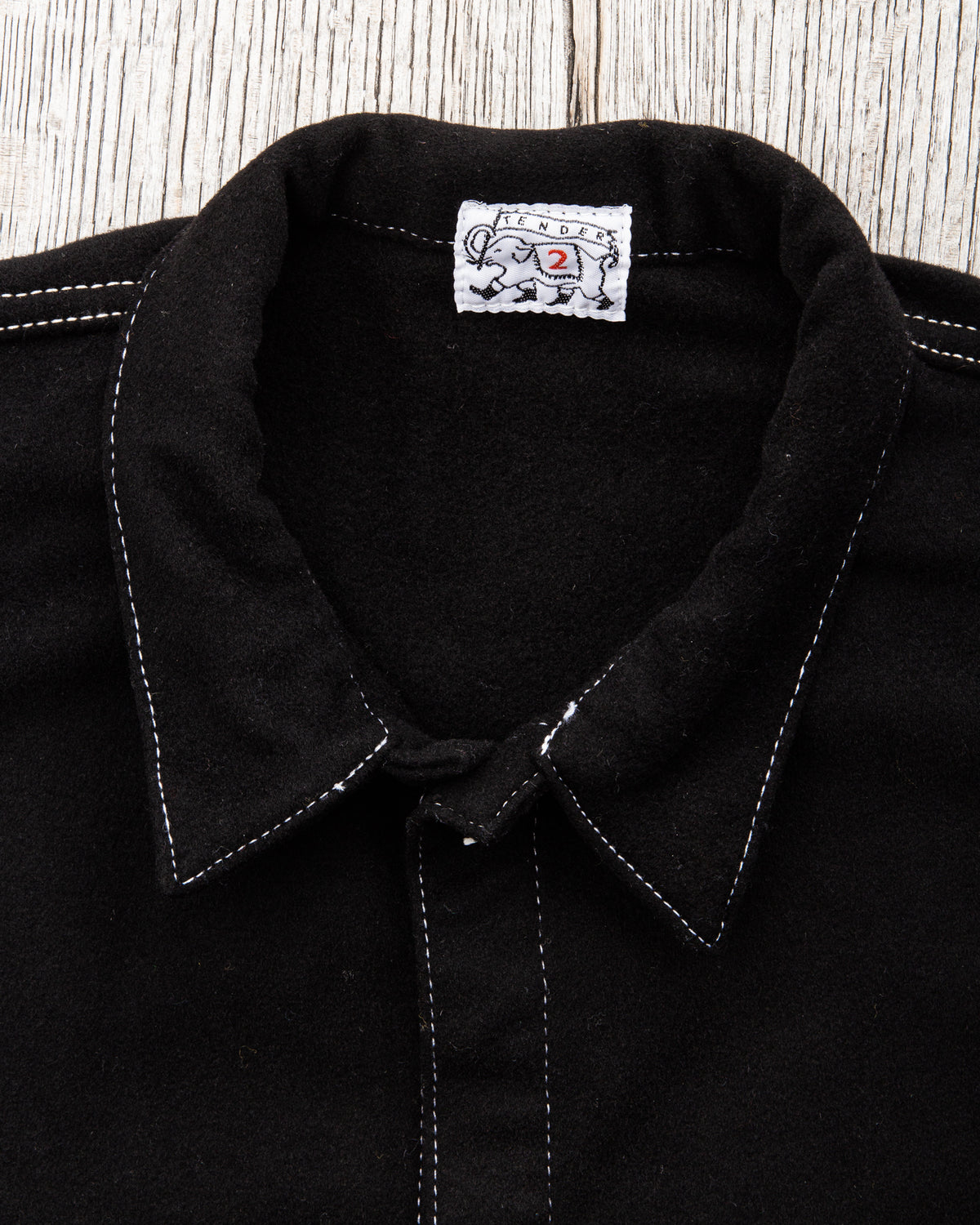 Tender Weaver's Stock Tail Shirt Black Wool