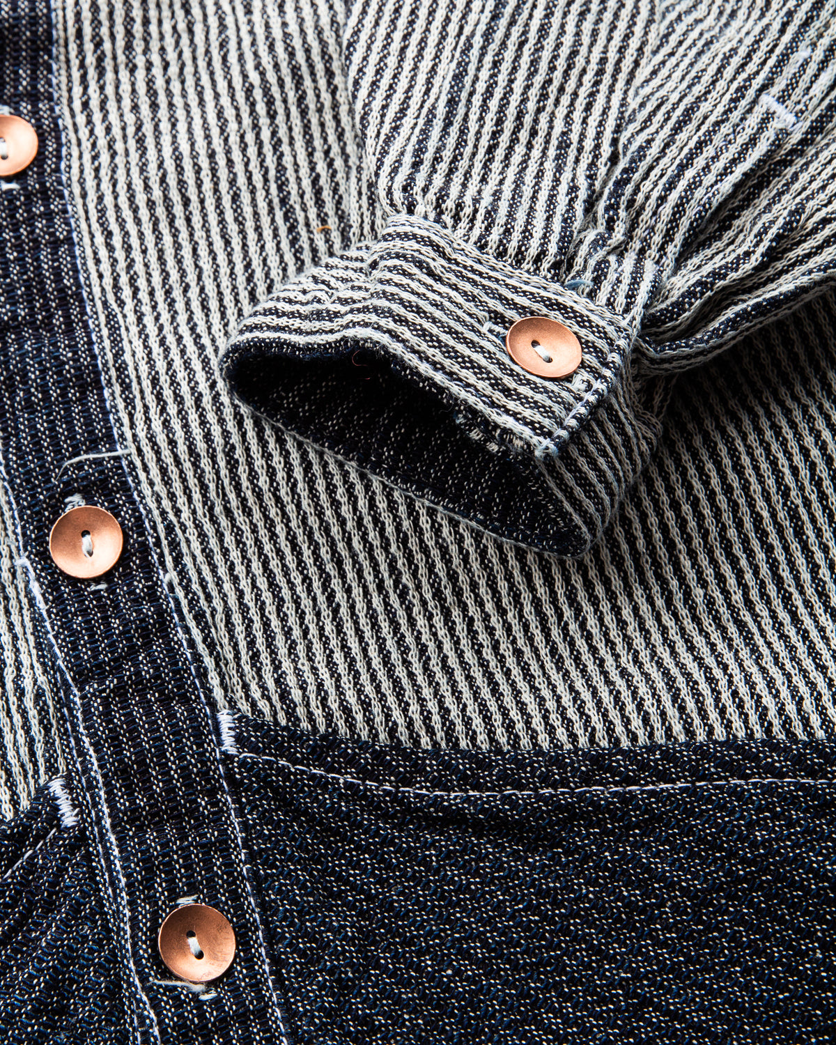 Tender Type 461 Baste Shirt Chain Cord Indigo Rinsed Wash