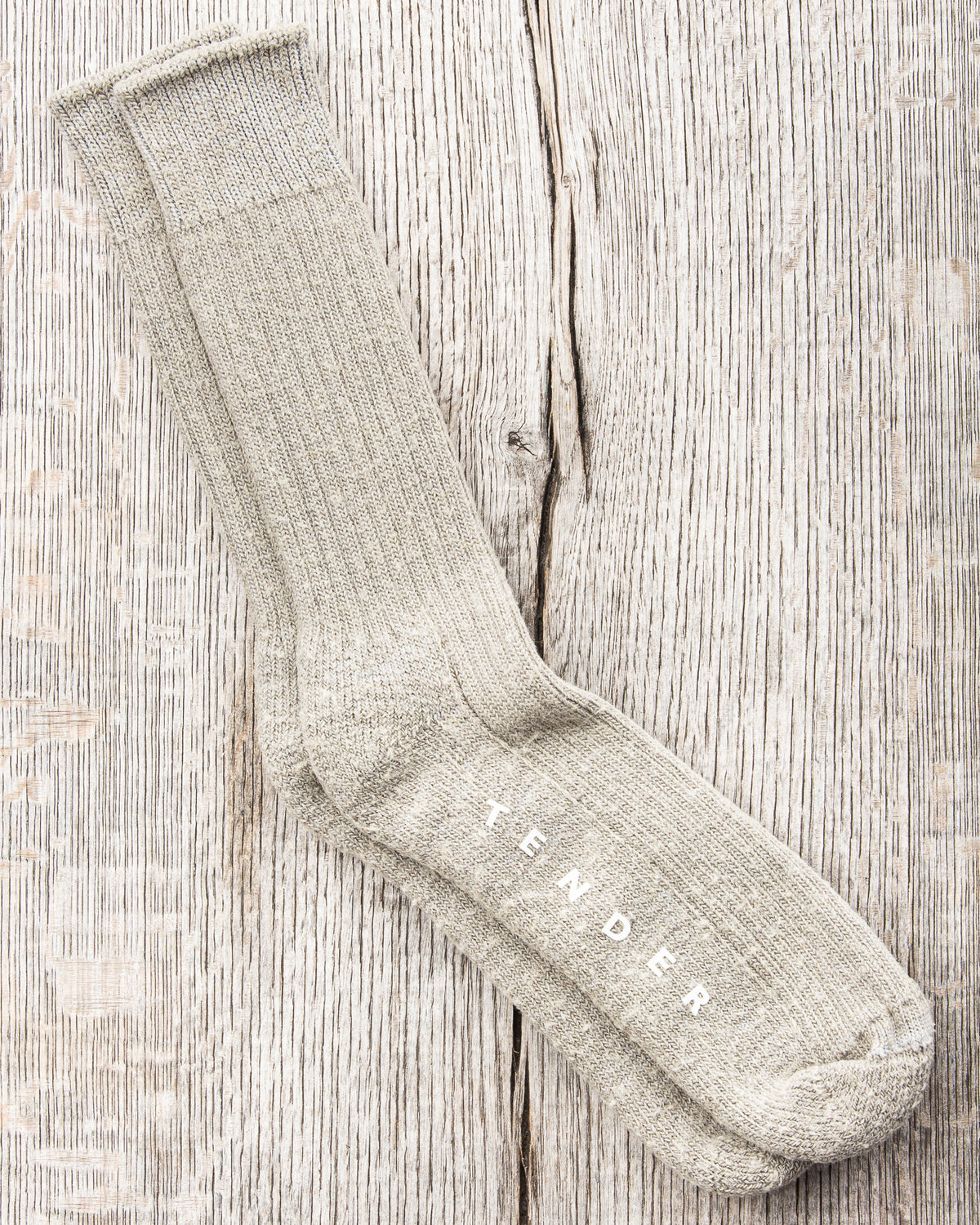 Tender Wool Rib Socks Indian Black Dyed