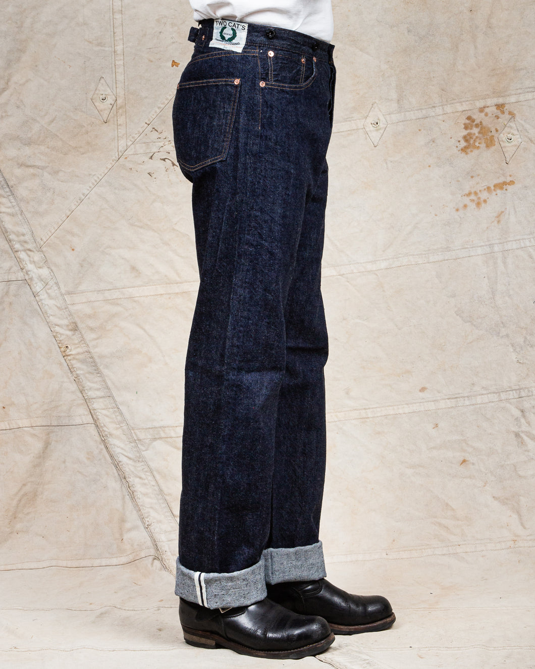 TCB Jeans Viktor's Voice Two Cat's Waist Overall Natural Indigo 