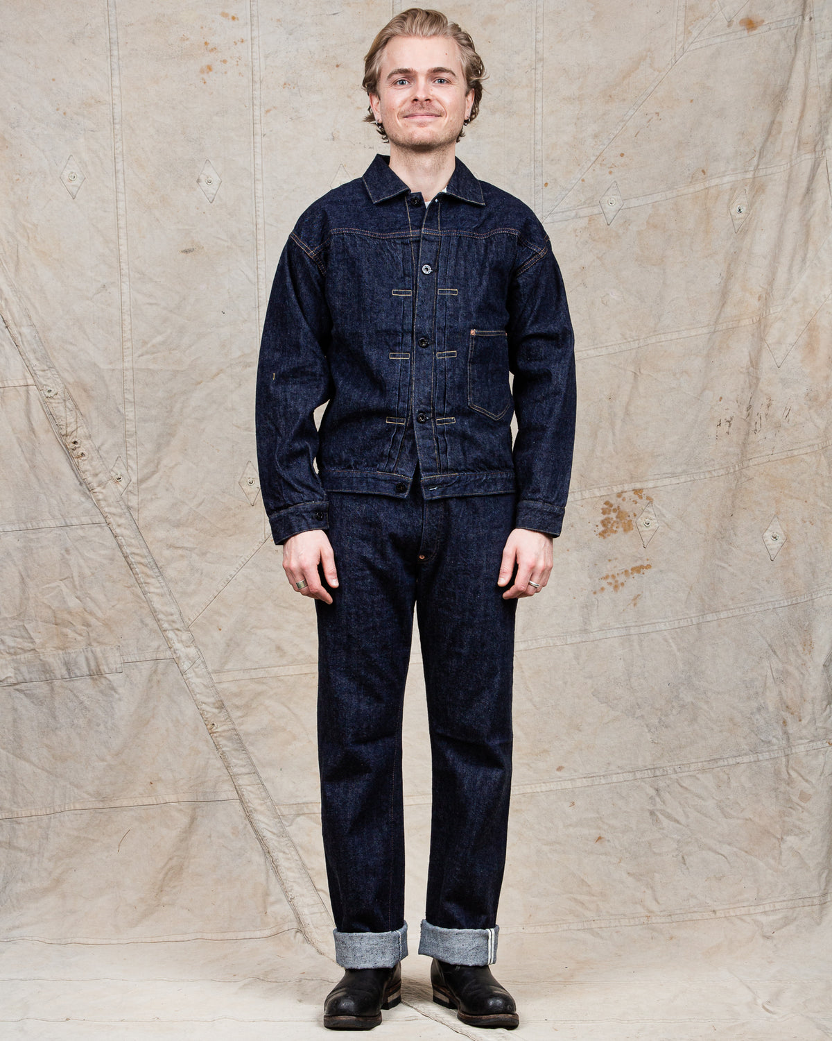 TCB Jeans Viktor’s Voice Two Cat's Blouse Natural Indigo