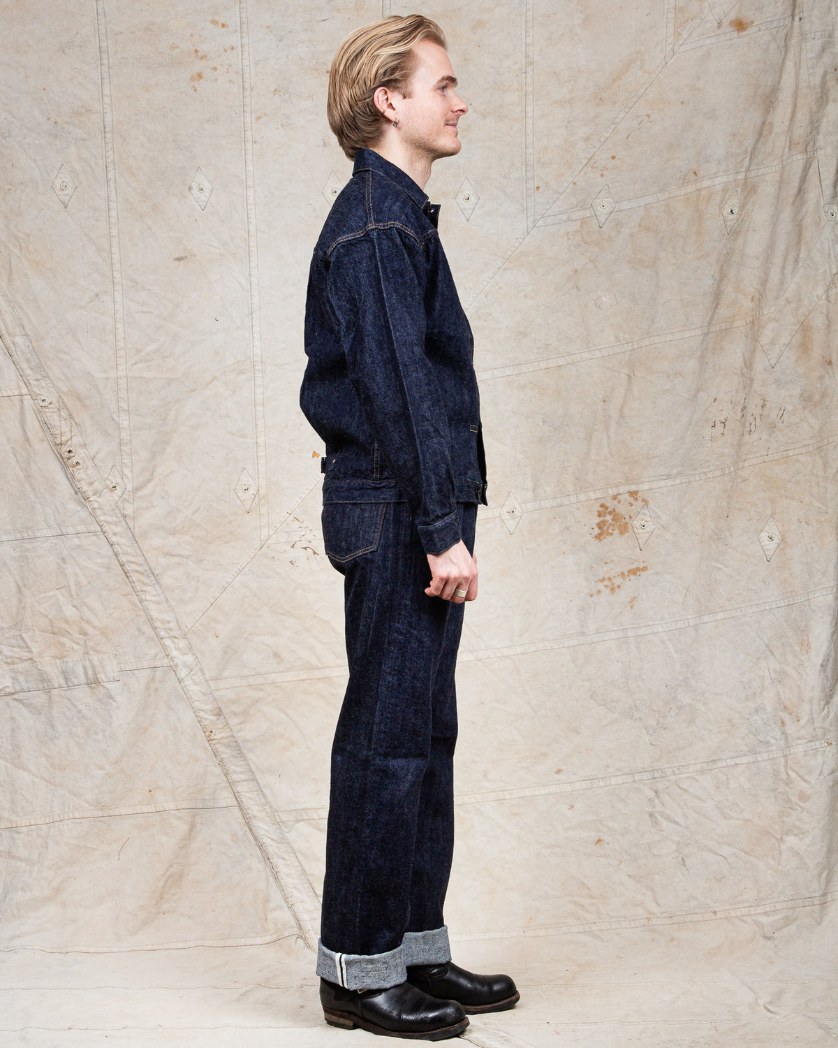 TCB Jeans Viktor’s Voice Two Cat's Blouse Natural Indigo