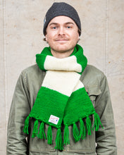 Gunnar Bo Wool Scarf Striped White / Green