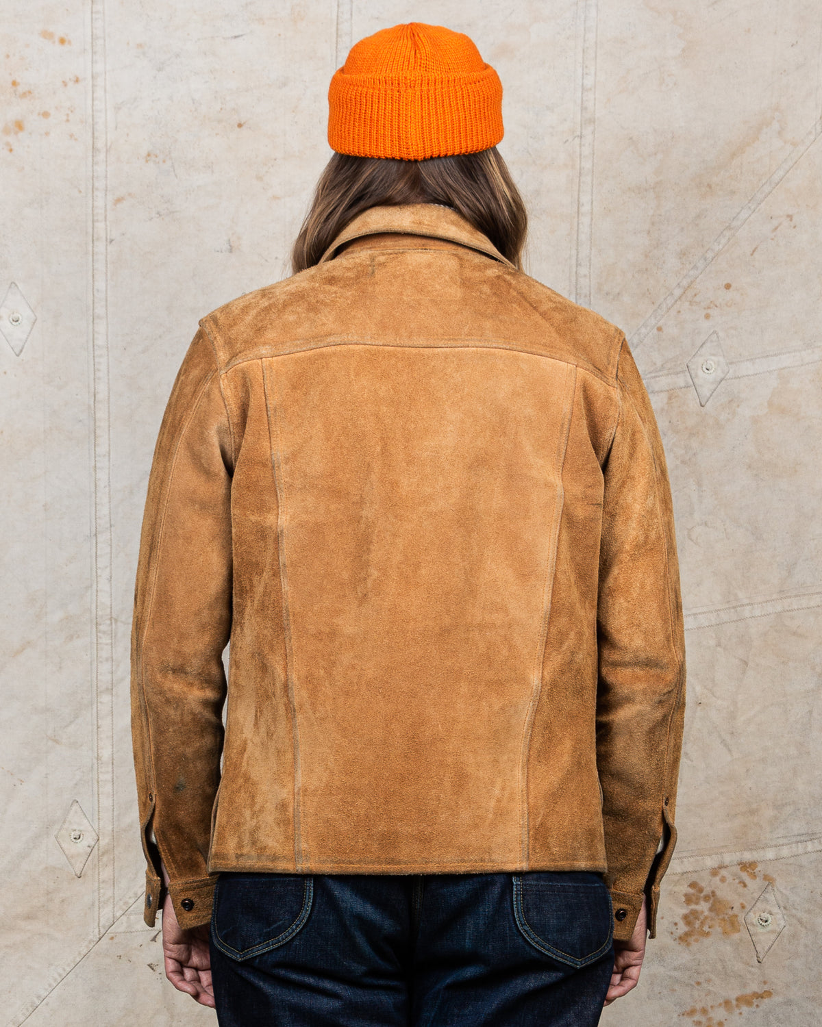 Second Hand Indigofera Fargo Leather Jacket Cognac Rough-out