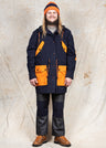 Indigofera x Second Sunrise Storm Jacket Navy / Orange