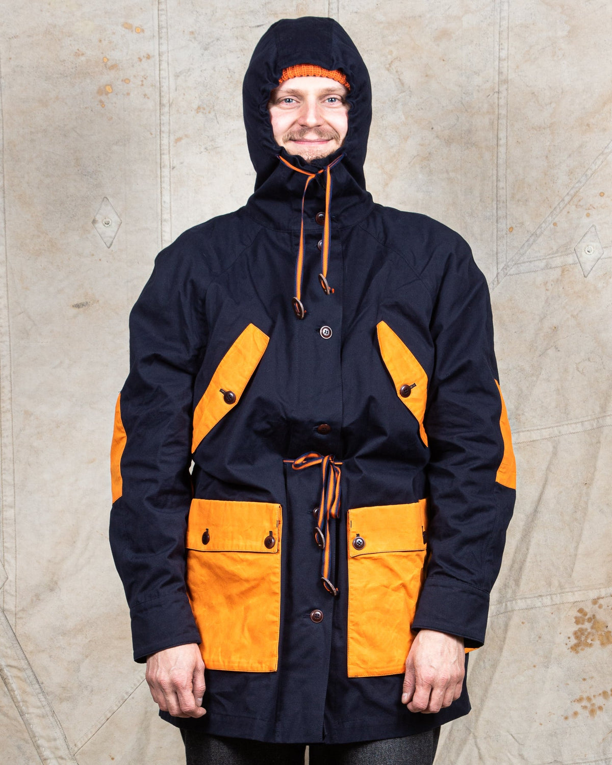Indigofera x Second Sunrise Storm Jacket Navy / Orange