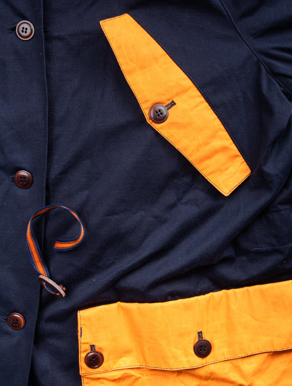 Indigofera x Second Sunrise Storm Jacket Navy / Orange