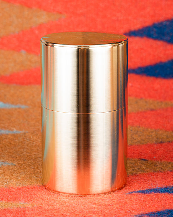 Kaikado Tea Caddy Brass Long 200g