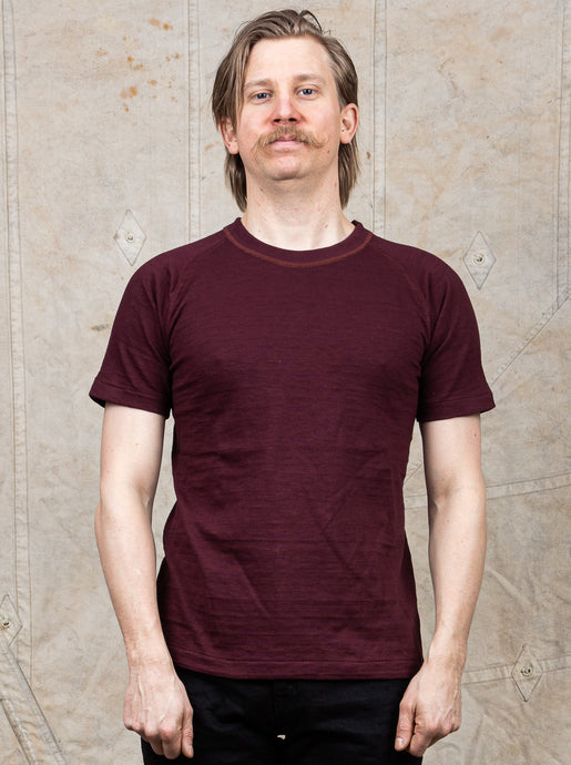 Warehouse & Co Freedom Sleeve T-shirt Bordeaux
