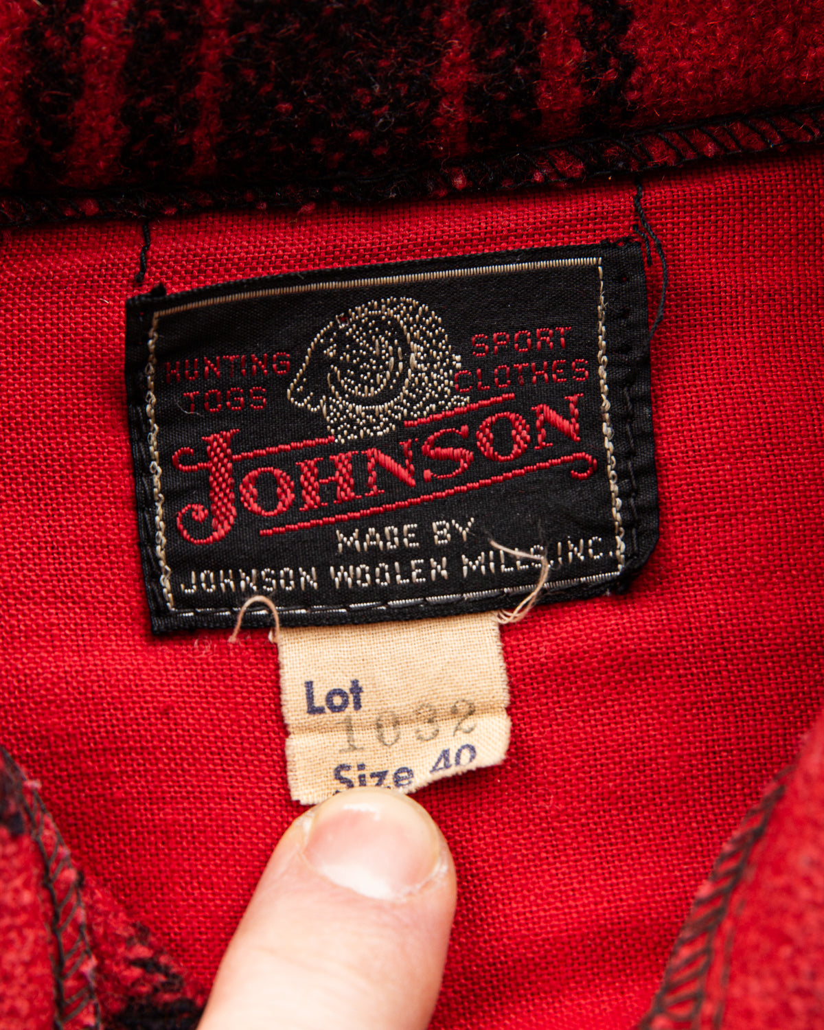 Vintage Johnson Woolen Mills Hunting Jacket Size 40