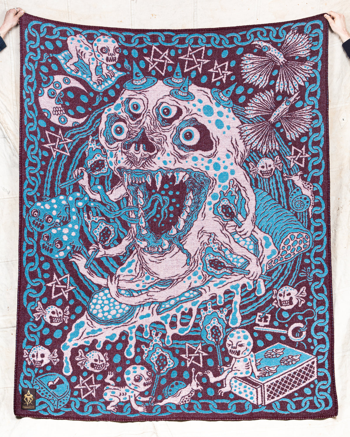 Björn Atldax × Indigofera Wool Blanket Pizza Hyena