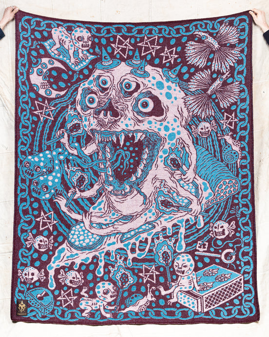 Björn Atldax × Indigofera Wool Blanket Pizza Hyena