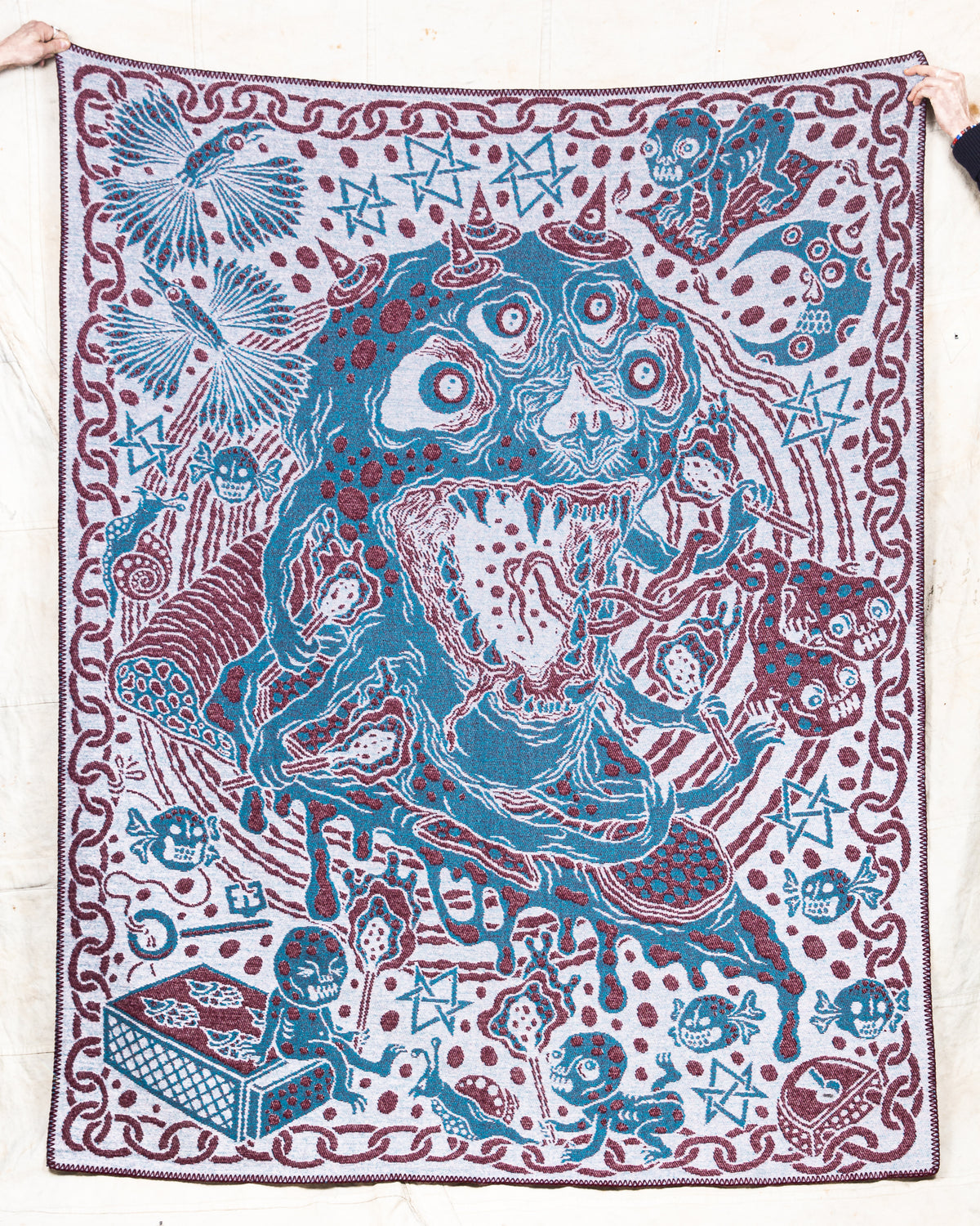 Björn Atldax × Indigofera Wool Blanket Pizza Hyena