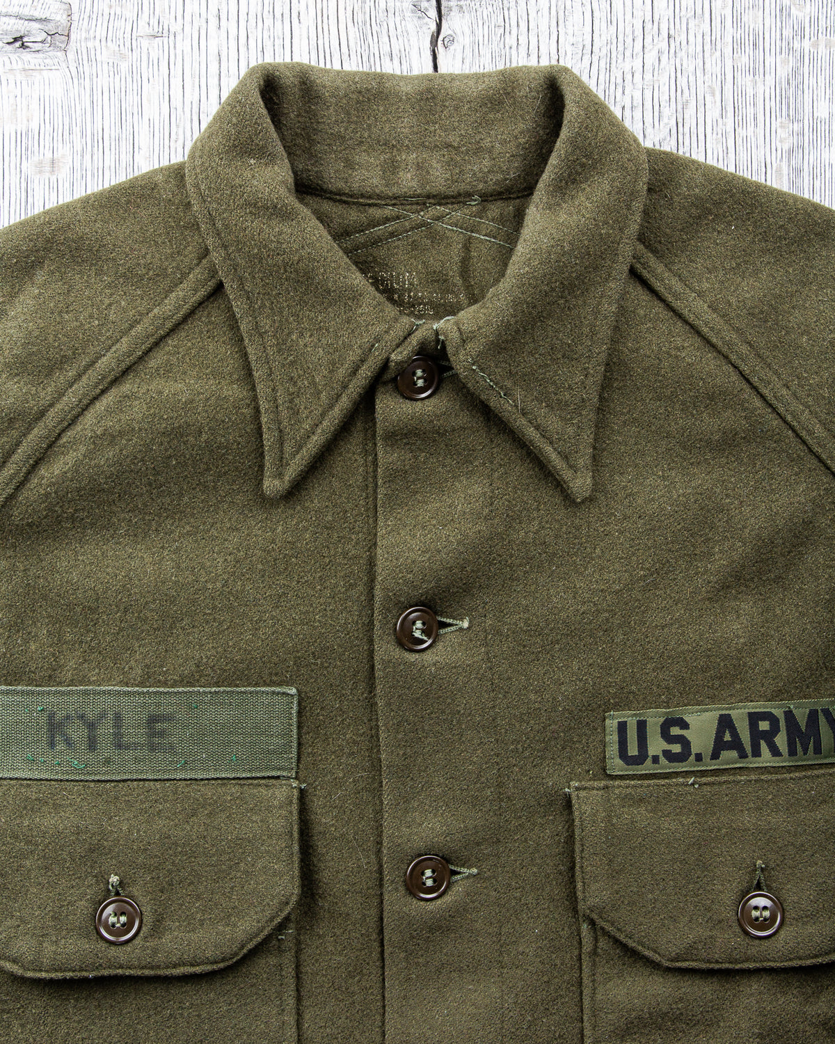 Vintage 50's US Army M51 Wool Shirt Size M