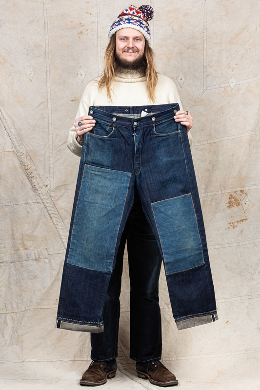 Second Hand LVC 1890 555 Made in USA Patchwork Jeans W 36