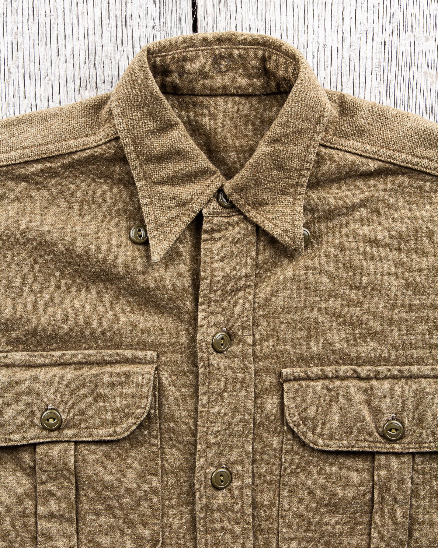 Vintage Korean War Canadian Army Wool Shirt Size 14,5
