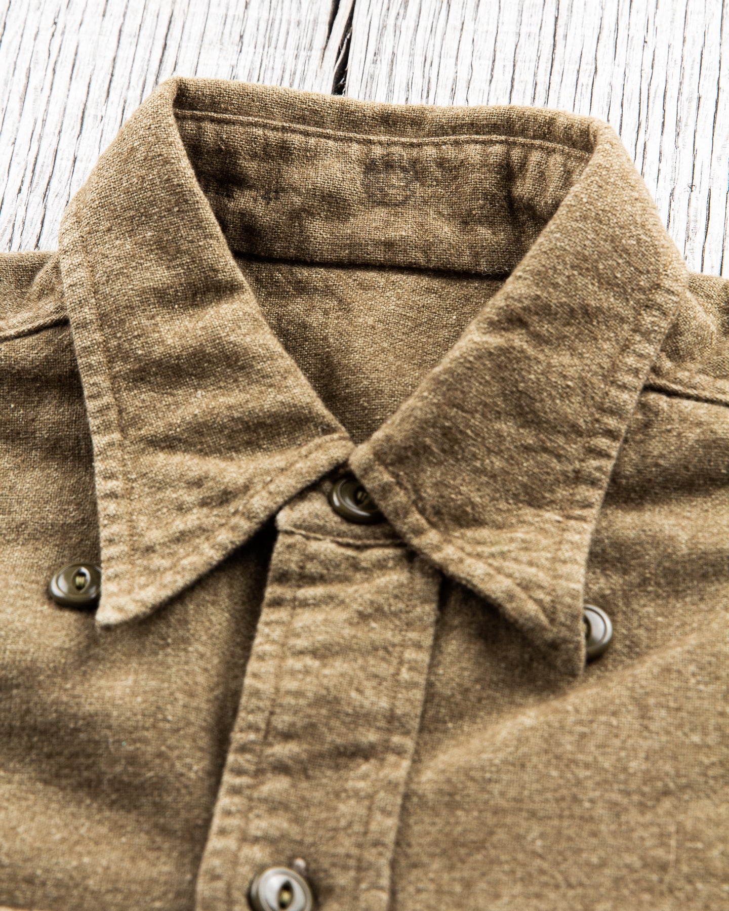 Vintage Korean War Canadian Army Wool Shirt Size 14,5