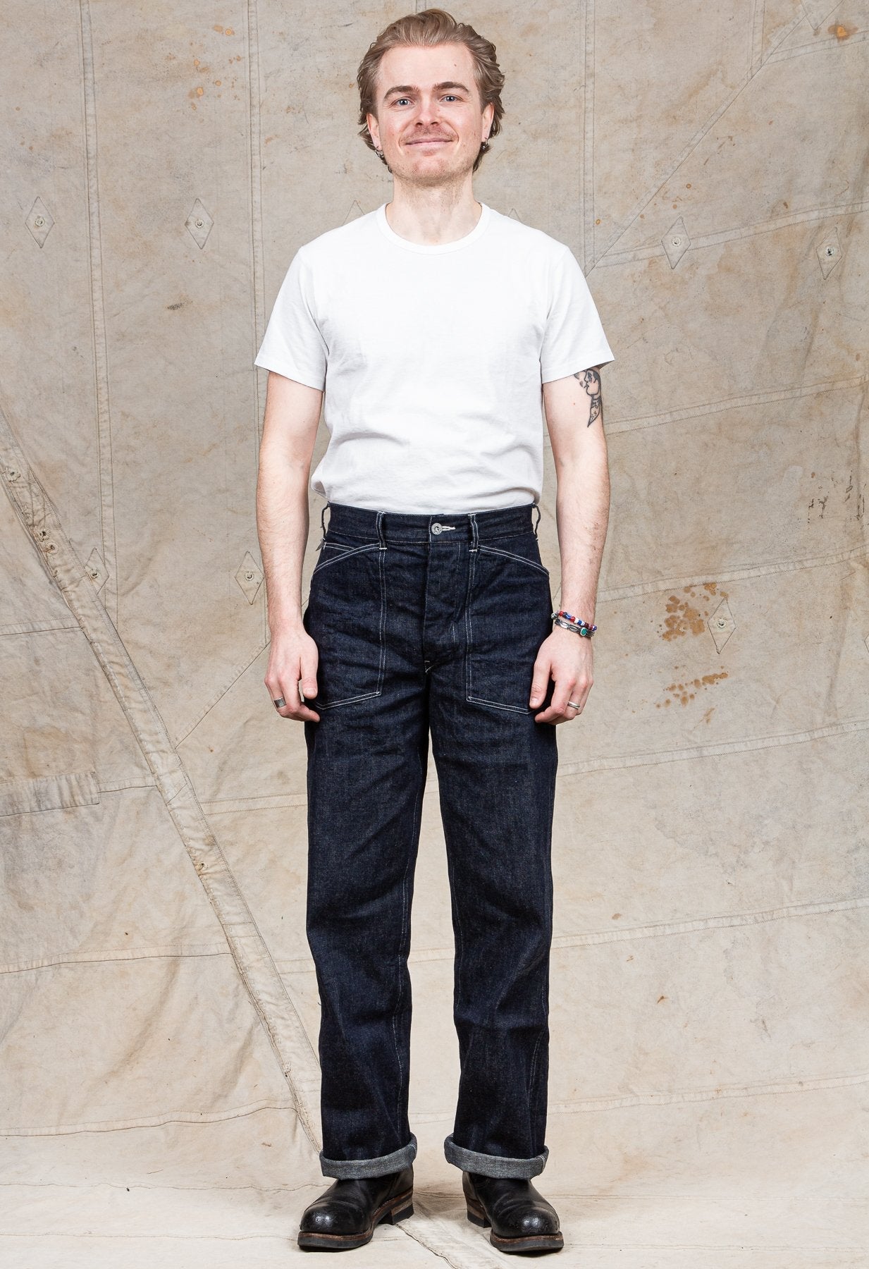 バズリクソンズ BR41106 TROUSERS, WORKING, DENIM Buzz Rickson's BR41106 Trousers Working Denim – Second Sunrise