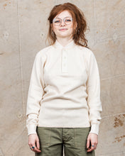 Buzz Rickson Long Sleeve Thermal Henley Shirt White
