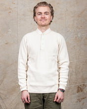 Buzz Rickson Long Sleeve Thermal Henley Shirt White