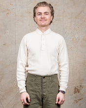 Buzz Rickson Long Sleeve Thermal Henley Shirt White