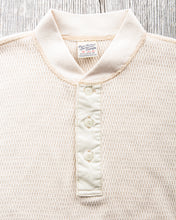 Buzz Rickson Long Sleeve Thermal Henley Shirt White