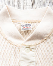 Buzz Rickson Long Sleeve Thermal Henley Shirt White