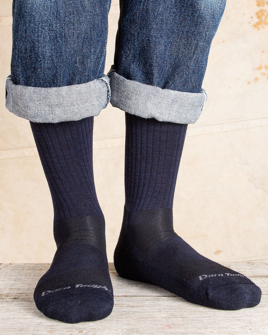 Darn Tough Navy Merino Wool Standard Crew Light Socks