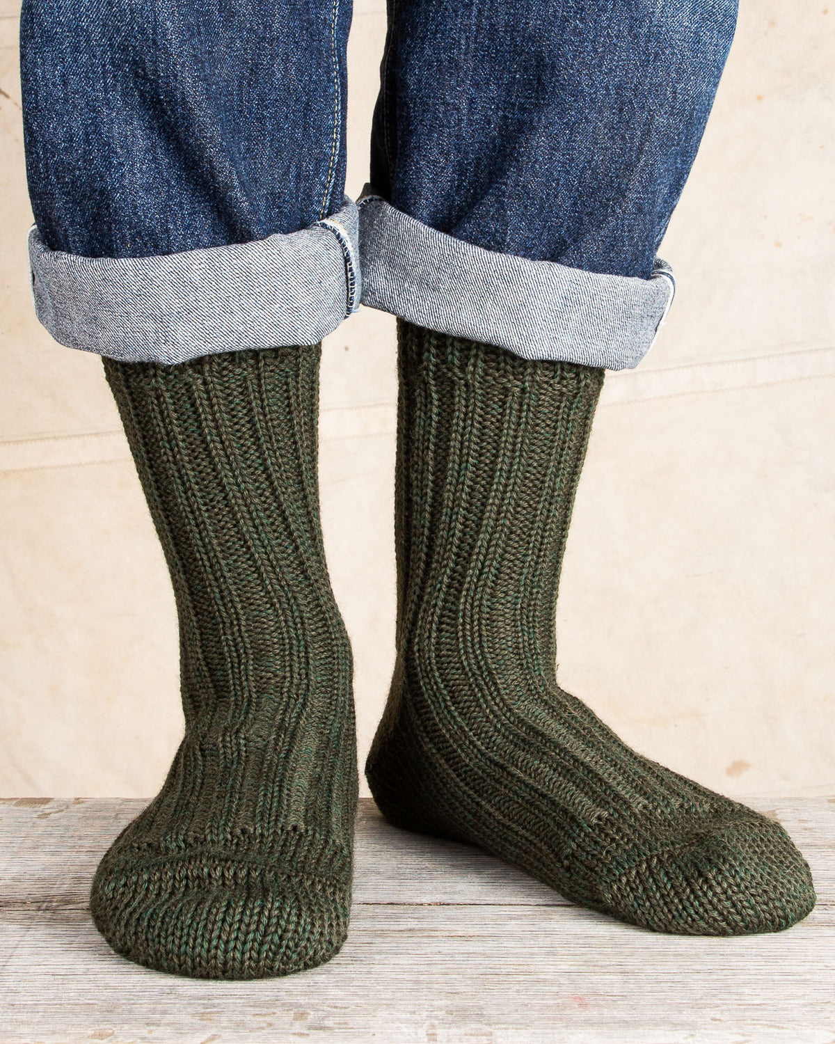 Heimat Wander Wool Socks Military Green