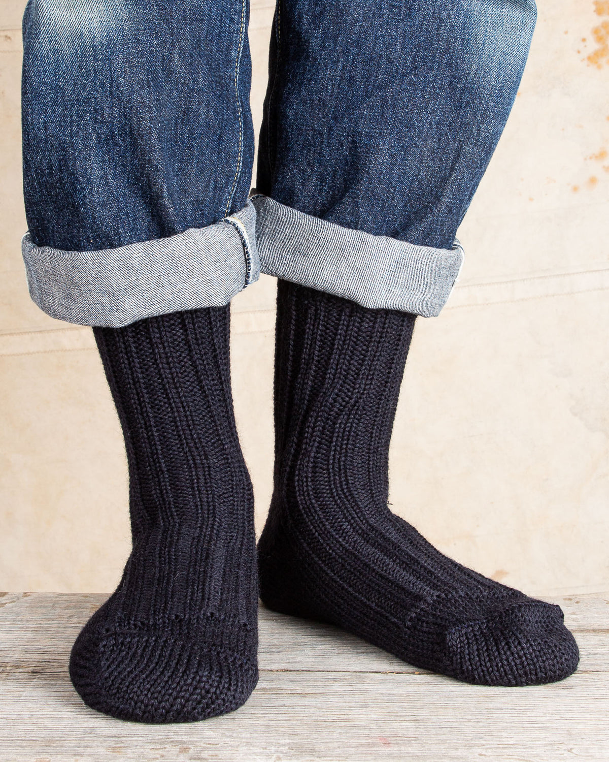 Heimat Wander Wool Socks Ink (Navy)