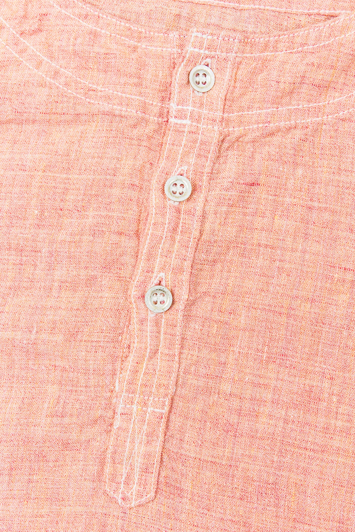 OrSlow Pullover Linen Shirt Orange