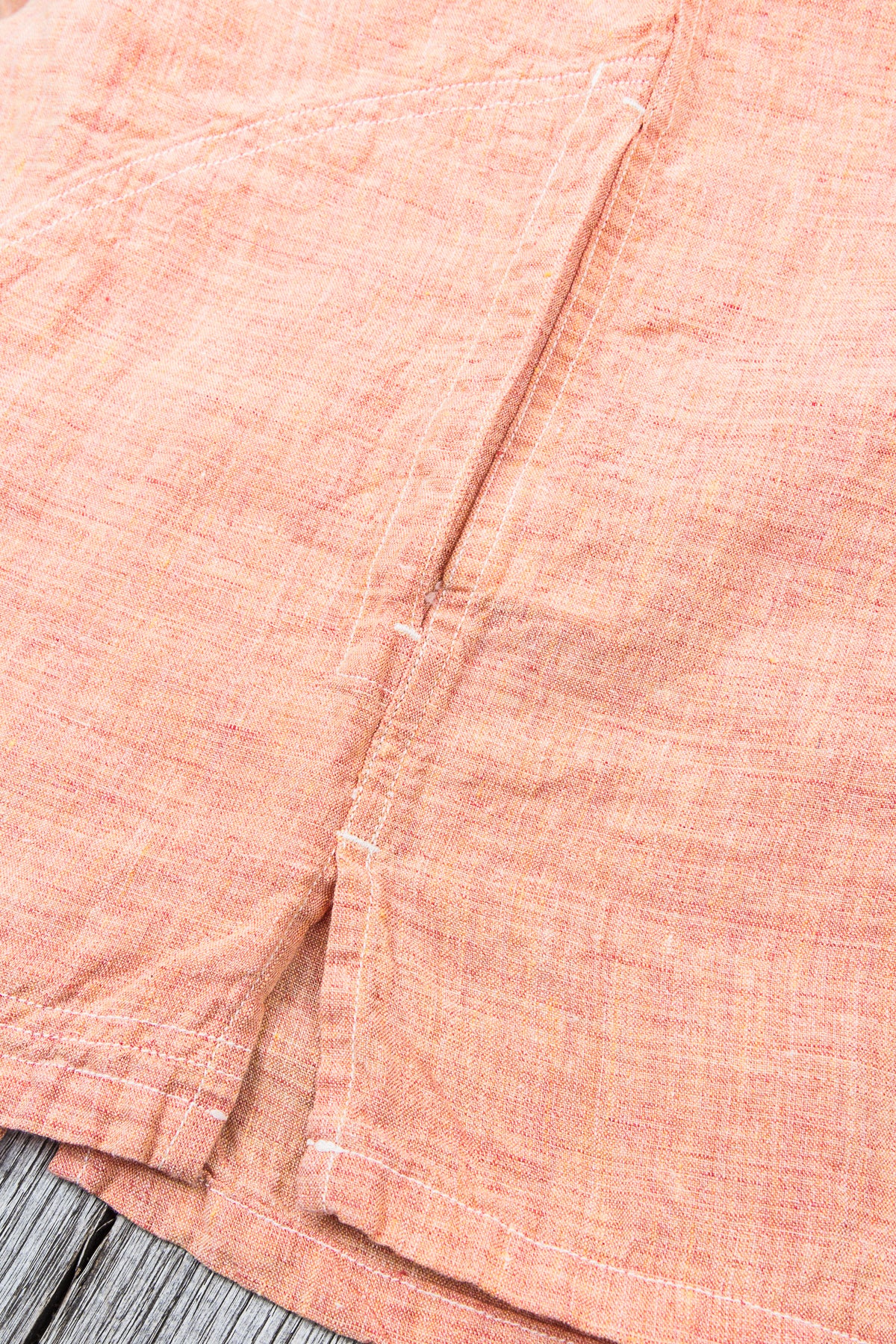 OrSlow Pullover Linen Shirt Orange
