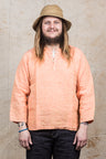 OrSlow Pullover Linen Shirt Orange