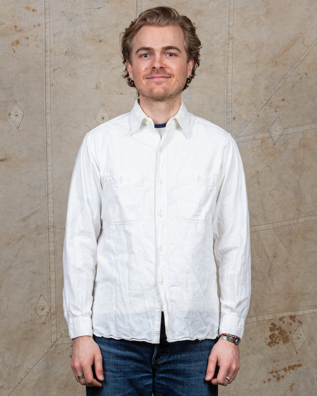 Second Hand Buzz Rickson's US Navy Chambray Shirt White Size M