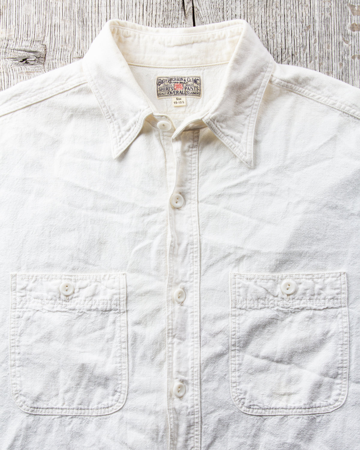 Second Hand Buzz Rickson's US Navy Chambray Shirt White Size M